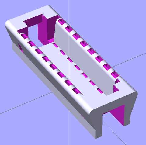 Model of connector version 2, diagonal