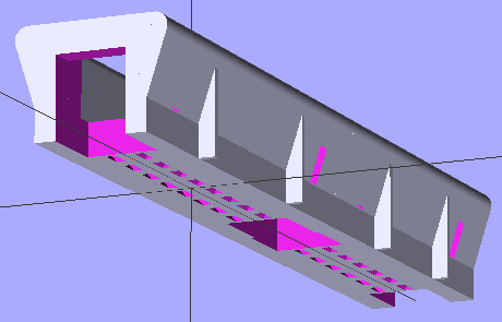 Model of connector version 2, double-wide bottom