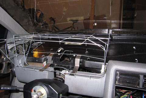 Binnacle prototype wireframe in car, right