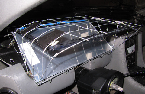 Binnacle prototype wireframe with mirror, left