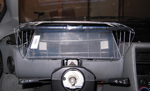 Binnacle prototype wireframe with mirror, front