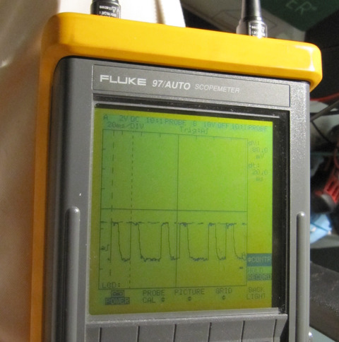 Tach pulses after filtering measured on my brother's scopemeter
